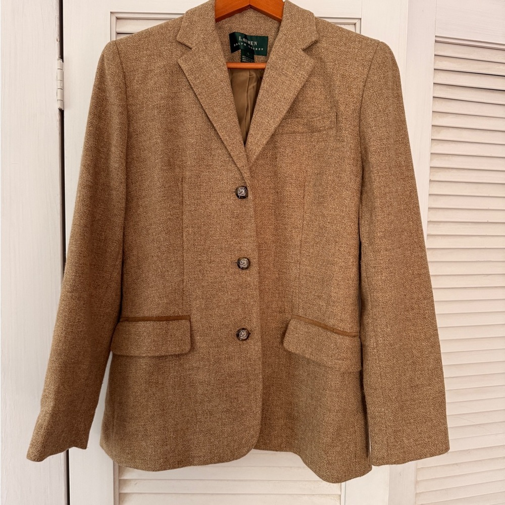 Vintage Ralph Lauren Classic Brown/Cream Blazer